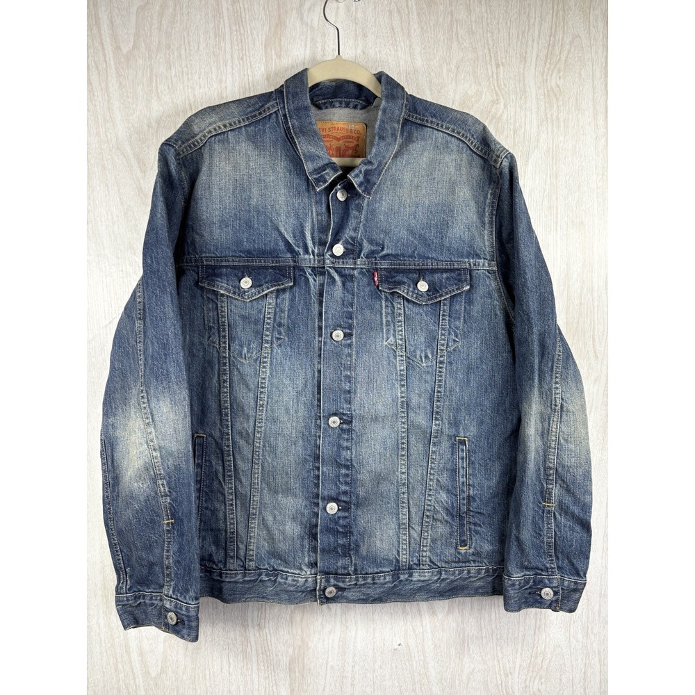 Levi's Trucker Jacket Mens XL Blue Denim WPL423 CA00342 Vintage Classic